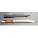 German 84/98 pattern bayonet with flashguard, no cleaning hole, S/1769/1998 to ricasso, 25cm