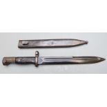 Israel manufactured 1949 pattern bayonet, clear stamps to ricasso, 24339 to pommel, 24.5cm