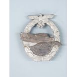 German Third Reich Nazi patrol/torpedo boat war badge second pattern, Peekhaus/Scherin makers