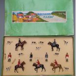 Britains Farm Hunting Series The Meet lead model figure set comprising three mounted and two