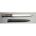 German 84/98 pattern bayonet with flashguard, E Siepmann & Co Solingen to ricasso, 25cm fullered