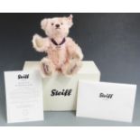 Steiff The Queen's 90th Birthday Teddy bear, limited edition 1456 with pale pink mohair and crown