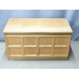 Nathan retro light oak fall flap cabinet W91 D46 H51cm