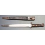 British 1888 pattern Mk1 second type bayonet, some clear stamps to ricasso, 30cm blade, with