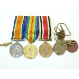 British Army WWI medals comprising War Medal and Victory Medal named to 205309 Pte W J Harris Tank
