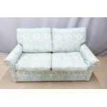 A two seater sofa with Liberty style print, W158cm