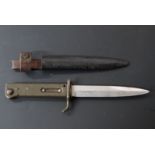 German Ersatz trench knife bayonet with pressed steel hilt and a short upswept quillon, 14cm