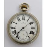 Great Western Railway Kay, Worcester keyless winding open faced pocket watch with subsidiary seconds