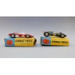 Two Corgi Toys diecast model vehicles Ferrari Formula 1 Grand Prix Racing Car 154 and Lotus-Climax