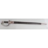 British 1879 pattern Artillery saw-back bayonet with clear stamp to ricasso, 61cm fullered saw-