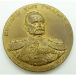 Austro Prussian War commemorative medal for Eduard Von Fransecky inscribed Swiepwald 5th July 1866