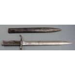 German 88/98 pattern Ersatz all steel knife bayonet with pressed steel hilt and upswept quillon,