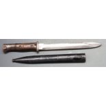 German 84/98 pattern sawback bayonet with flashguard, Gebr Heller Marienthal and Erfurt to