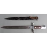 Swiss 1889/99 pattern Schmidt Rubin knife bayonet, Waffenfabrik Neuhauser to ricasso, 476561 to