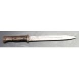 German 84/98 pattern bayonet with flashguard, 3487 ASW to ricasso and 25cm fullered blade