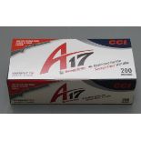 Two-hunded Savage Arms A17 Varmint Tip .17 HMR rifle cartridges, sealed in original boxes. PLEASE
