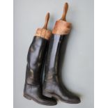 A pair of riding/ hunting boots with trees from Tom Hill, London, size 42