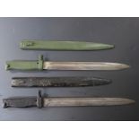 Two German 88/98 pattern Ersatz all steel bayonets, one with acceptance stamp, both with 31cm