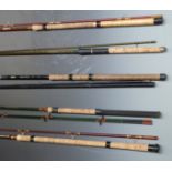 Ledger and quiver tip fishing rods including John Wilson Avon Quiver, Silstar Powerwind, Abu