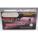 Nintendo Entertainment System Action Set NES Version, in original box.