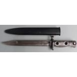 British L1A3 pattern bayonet stamped 960 02 to grip, with 20cm fullered 'bowie' style blade