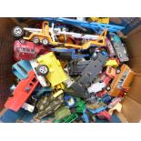 A large collection of Corgi, Dinky, Matchbox and similar diecast model vehicles including car