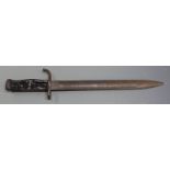 German 88/98 pattern Ersatz all steel knife bayonet with pressed steel hilt, upswept quillon and