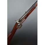 Enfield 1865/68 percussion hammer action rifle with lock stamped with crown over 'VR' cypher and '