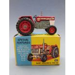 Corgi Toys diecast model Massey Ferguson '165' Tractor with red and grey body and red hubs, 66, in