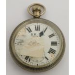 British Railways Scottish Region keyless winding open face pocket watch with subsidiary seconds