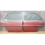 Two believed 1980's W108 280SE 4 door Mercedes saloon car doors