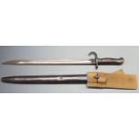British Army Wilkinson 1907 pattern bayonet with hooked quillon and clean stamps to ricasso, with