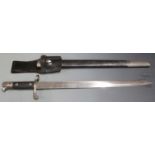 British 1887 pattern Martini Henry sword bayonet Mk3, clear stamps to ricasso and pommel, with