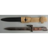 British trials X2E1 bayonet with flash hider prongs forward of muzzle ring and 20cm double edged