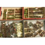 A very large collection of 15mm scale hand painted white metal war gaming soldiers.