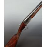 AYA Yeoman 12 bore side by side shotgun with chequered grip and forend, double trigger and 28 inch