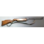 Weihrauch HW35 .22 air rifle with chequered semi-pistol grip, raised cheek piece to the stock,