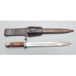 Austrian 1895 pattern Mannlicher bayonet, OE over WG to ricasso, 75 to crosspiece, 25cm fullered