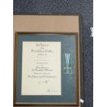 German Third Reich Nazi Mother's Cross, framed with certificate