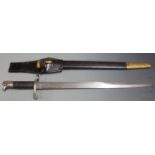 British 1887 pattern Martini Henry sword bayonet Mk3, with clear stamps to ricasso, 46cm