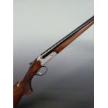 Yildiz.TSE 410 side by side shotgun with engraved lock, trigger guard, underside and top plate,