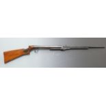 BSA Standard No.2 .22 air rifle with monogrammed chequered grip, adjustable trigger, named barrel