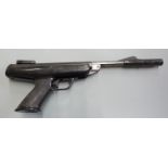 BSA Scorpion .22 target air pistol with chequered and moulded grip, sound moderator and adjustable