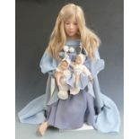 Elizabeth Lindner for Gotz doll Morgana with closed mouth, blue eyes, long blonde hair and