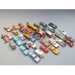 Thirty-five Corgi Toys diecast model vehicles including Simon Snorkel, Volkswagen African Safari,