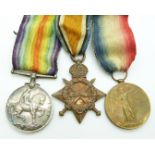 British Army WWI medals comprising 1914/1915 Star, War Medal and Victory Medal named to 11153 Sgt