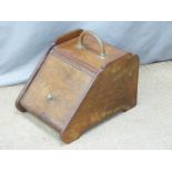 19thC walnut coal scuttle, W34cm