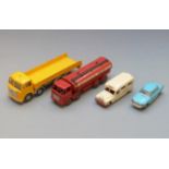 Four diecast model vehicles comprising Dinky Supertoys Leyland Octopus tanker, Tri-ang Spot-On AEC