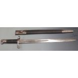 British 1887 pattern Martini Henry sword bayonet Mk4, clean stamps to ricasso, with 46cm fullered