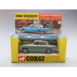 Corgi Toys diecast model Rover 2000 TC with 'Take-Off Wheels', 'Golden Jacks', metallic green body
